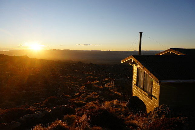 sunrise Rangipo Hut