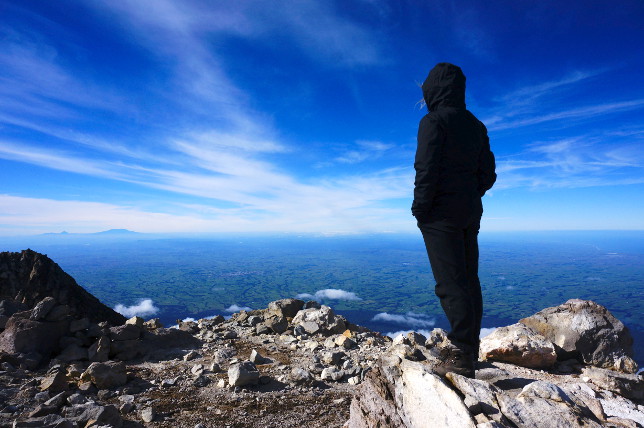 view from mount taranaki north island