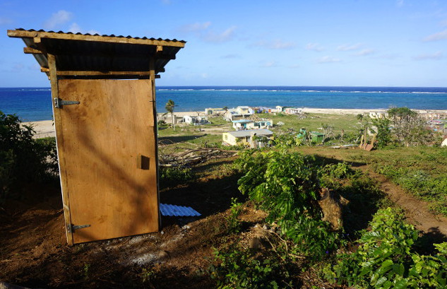 Toilet on top of the hill in Nacamaki