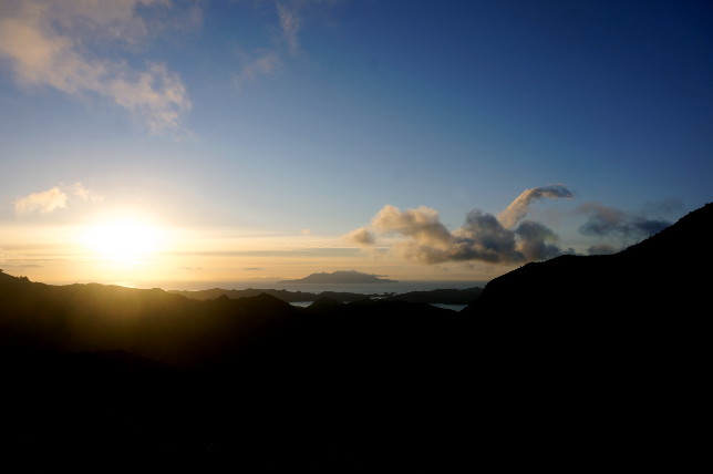 Sunset at Mount Heal Hut.