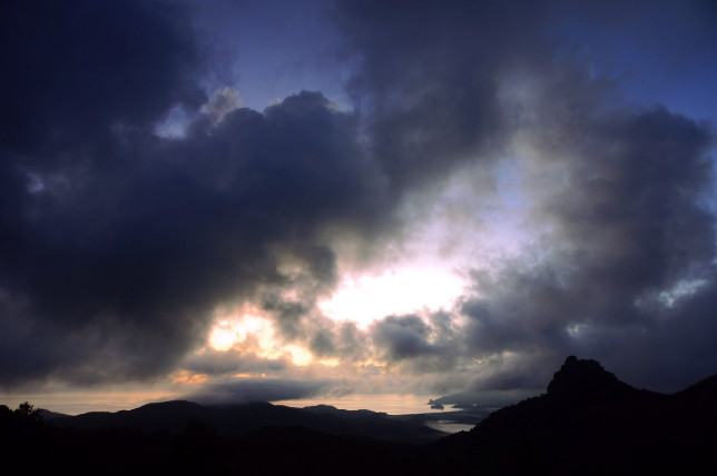 Sunset at Mount Heal Hut.