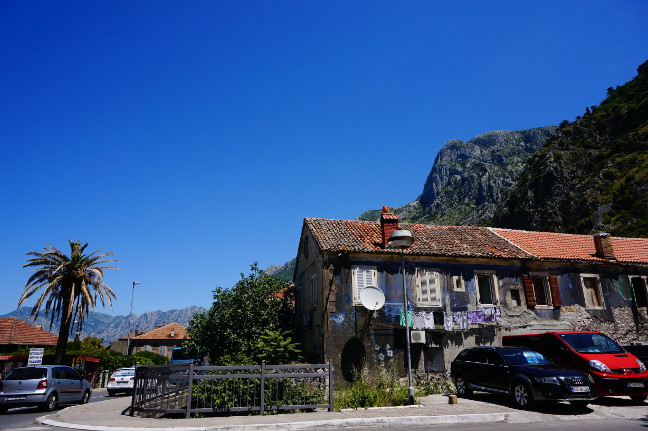 Houses at Kotor mainroad.