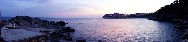 One of the swimming spots off the walls in Dubrovnik.